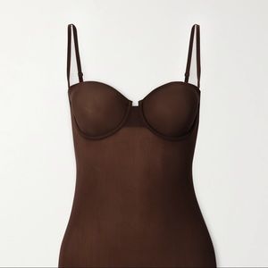 SKIMS NAKED CONVERTIBLE SLIP DRESS SMOKEY QUARTZ